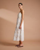 Vestido largo con crochete Ornella