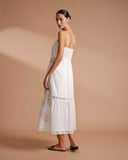 Vestido largo con crochete Ornella