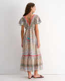 Vestido largo con manga doble Rubian