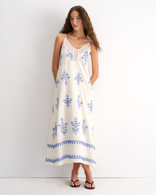 Vestido largo de tirantes ajustables Brisa