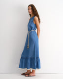 Vestido largo color denim Marais