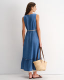 Vestido largo color denim Marais