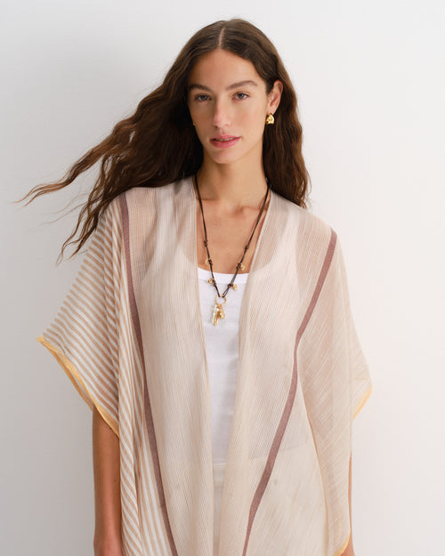 Cardigan de rayas Delta Hover