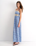 Vestido de tirantes con textura de flores Juliette