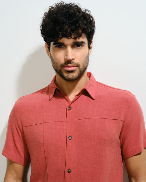 Camisa con lino Constanzo Hover