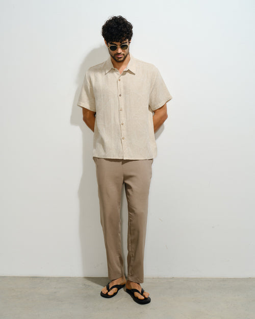 Camisa lino Jacquard Jhon