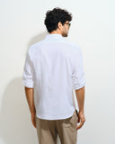 Camisa con lino cuello mao Sergio