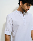 Camisa con lino manga corta Gio