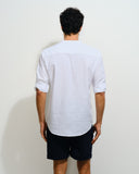 Camisa con lino manga corta Gio