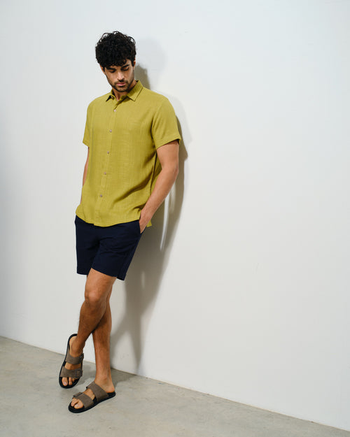 Camisa de Lino con alforza Lorenzo