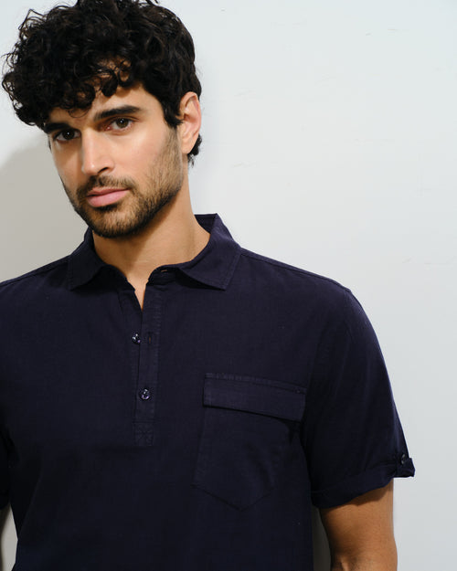 Camisa manga corta con Lino Max Hover