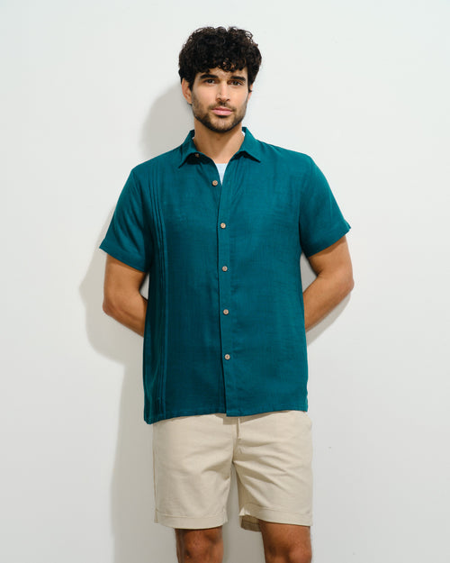 Camisa de Lino con alforza Lorenzo