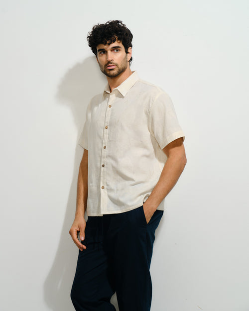 Camisa lino Jacquard Jhon