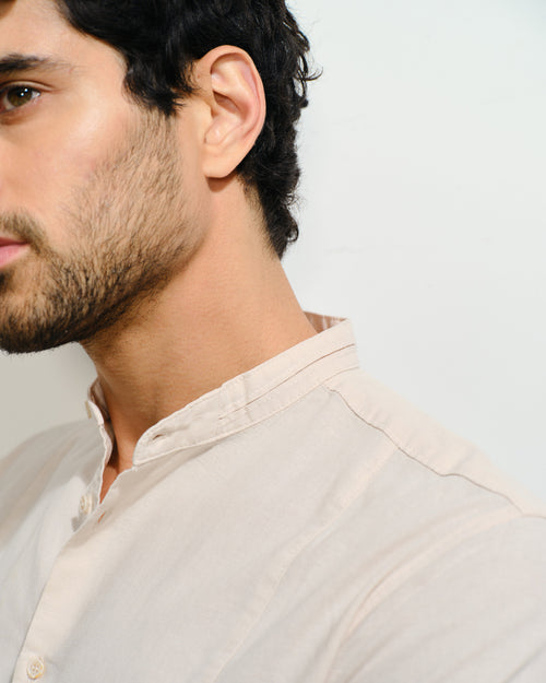 Camisa con lino manga Vito Hover