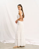 Maxi vestido con lino Lucette