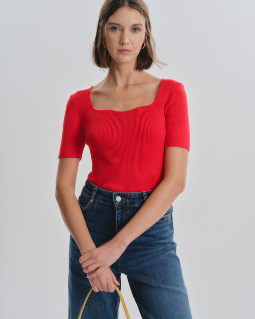 Blusa tejida manga corta Venus