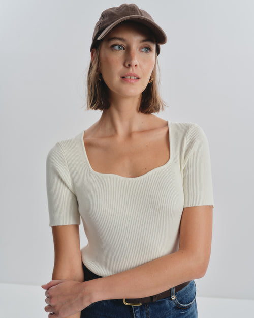 Blusa tejida manga corta Venus