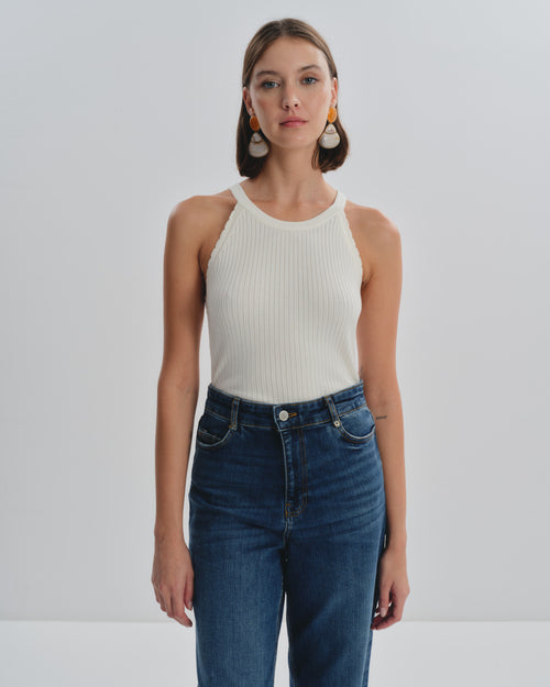 Top halter tejido de punto Nadine