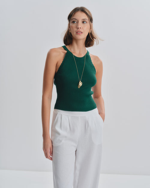 Top halter tejido de punto Nadine