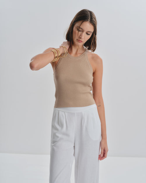 Top halter tejido de punto Nadine
