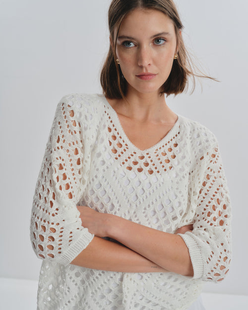Blusa Oversize crochet Loira Hover