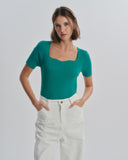 Blusa tejida manga corta Venus