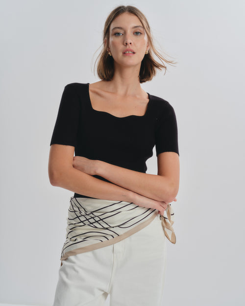 Blusa tejida manga corta Venus