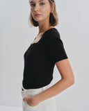 Blusa tejida manga corta Venus