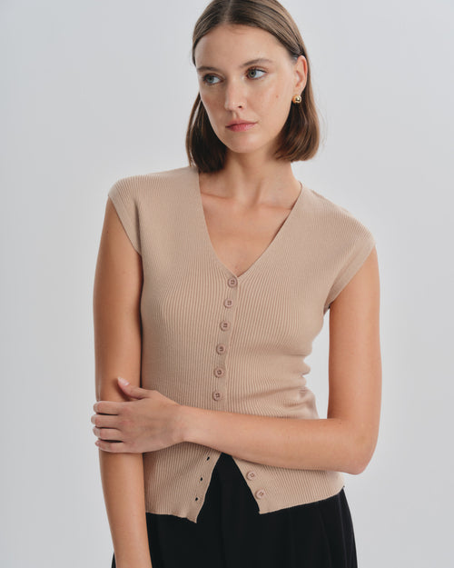 Blusa de Punto con Botones Toscana