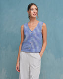 Blusa sin mangas con Botones Clara