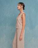 Blusa sin mangas con Botones Clara