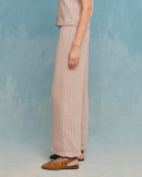 Pantalón con lino corte recto Sahara