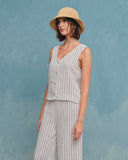 Blusa sin mangas con Botones Clara