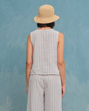 Blusa sin mangas con Botones Clara