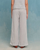 Pantalón con lino corte recto Sahara