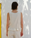 Blusa con escarola en la orilla Abba
