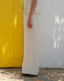 Pantalon con lino corte recto Juliana