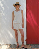 Blusa con escarola en la orilla Abba
