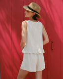 Blusa con escarola en la orilla Abba