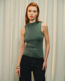 Blusa sin mangas cuello alto Lux