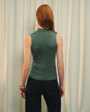 Blusa sin mangas cuello alto Lux