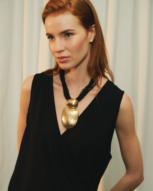 Blusa cruzada cuello v Laura Hover