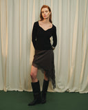 Blusa  de tejido suave manga larga Peonia