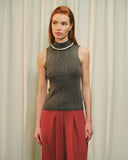 Blusa sin mangas cuello alto Lux