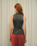 Blusa sin mangas cuello alto Lux