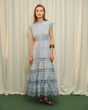 Maxi vestido largo con cinta bordada Petra