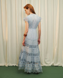 Maxi vestido largo con cinta bordada Petra