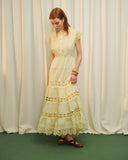 Maxi vestido largo con cinta bordada Petra