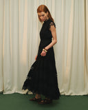 Maxi vestido largo con cinta bordada Petra