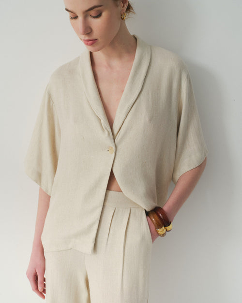 Blusa con lino Andrea Hover